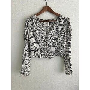 Free people puff sleeve Top size XS